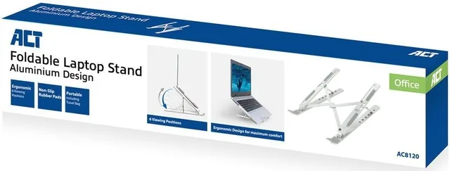 Laptopstandaard ACT 6 standen aluminium