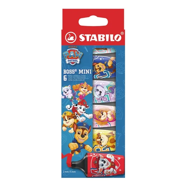 STABILO BOSS MINI 6 st. etui PAW Patrol