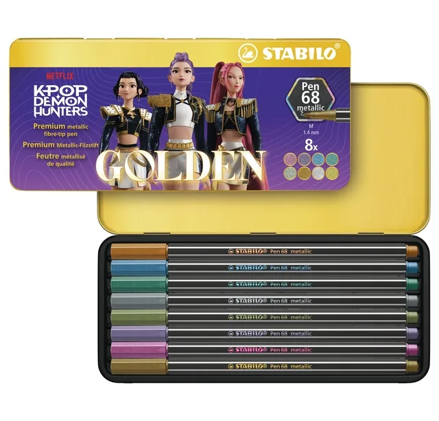 STABILO Pen 68 KPop Demon Hunters 8 st. metallic