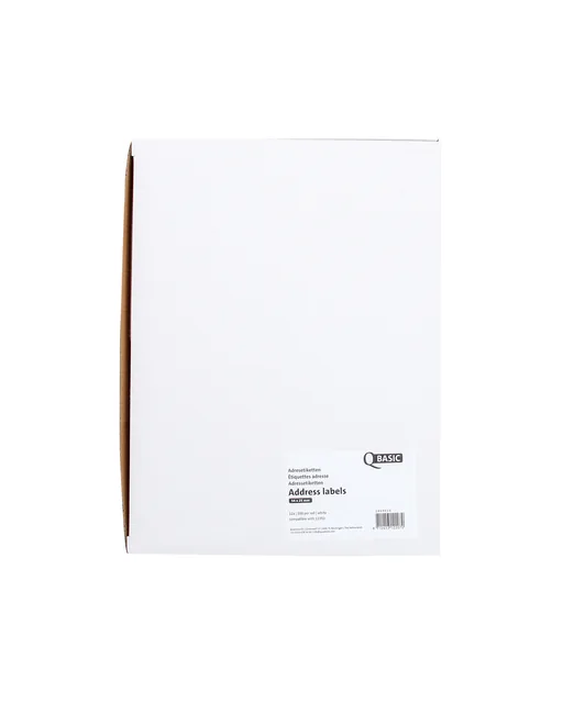 Labeletiket Qbasic 11352 54x25mm adres 12 rollen