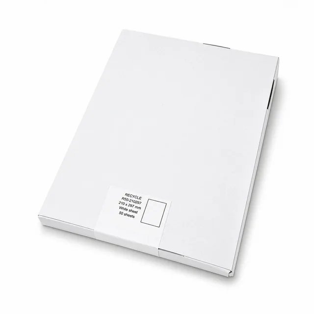 Etiket Rillprint gerecycled 210x297mm wit 50st