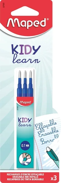 Balpenvulling Maped Kidy uitwisbaar M blauw 3st