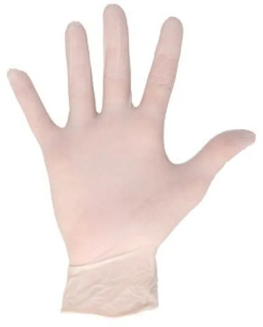 Handschoen CMT L latex poedervrij wit 100 stuks