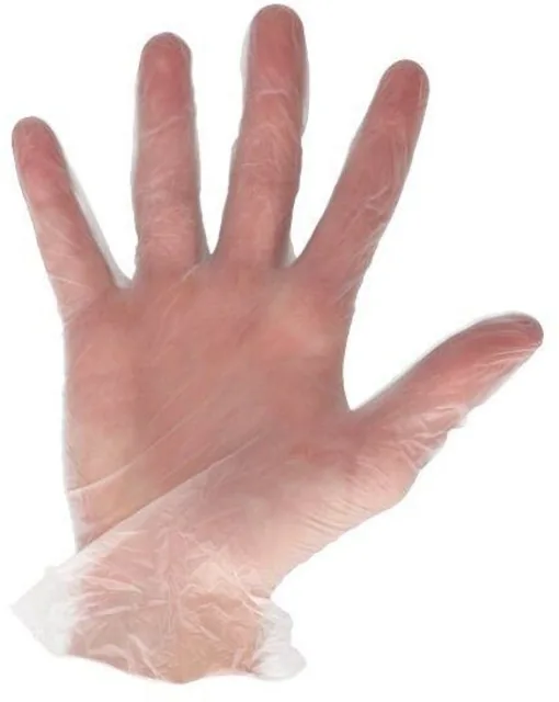Handschoen CMT L vinyl poedervrij wit 100 stuks