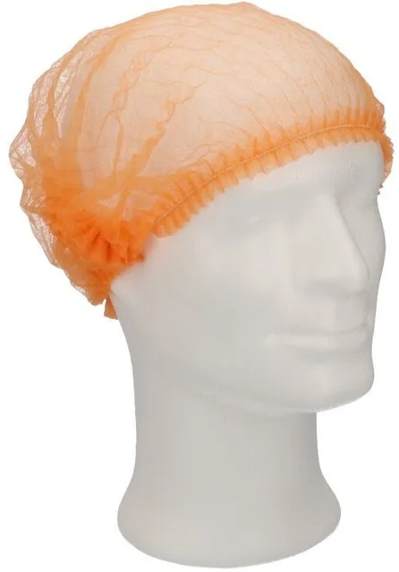 Haarnet CMT clip non-woven M 49cm PP oranje