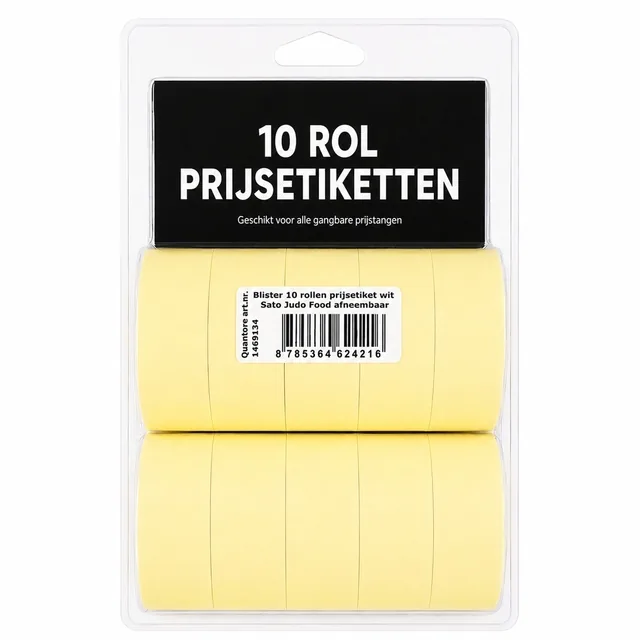 Etiket voor Sato Judo Food 26x16 mm wit afneembaar