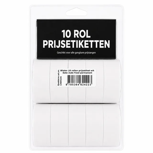 Etiket voor Sato Judo Food 26x16 mm wit permanent