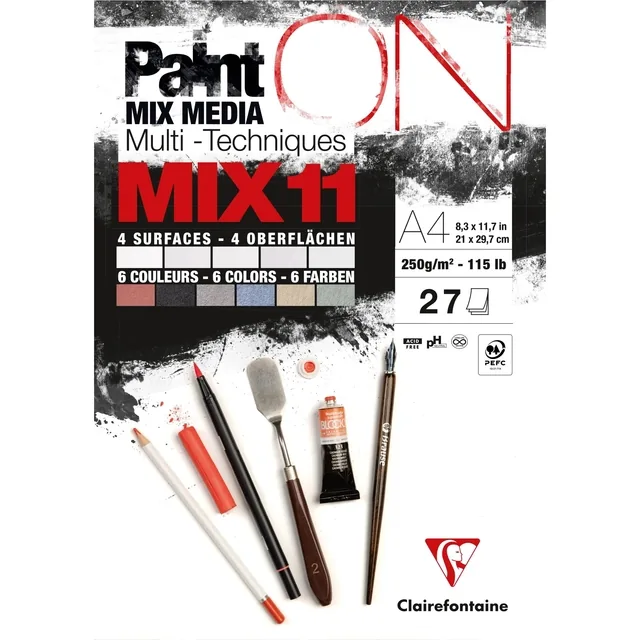 Mix Media Papier Clairefontaine A4 Paint On 250
