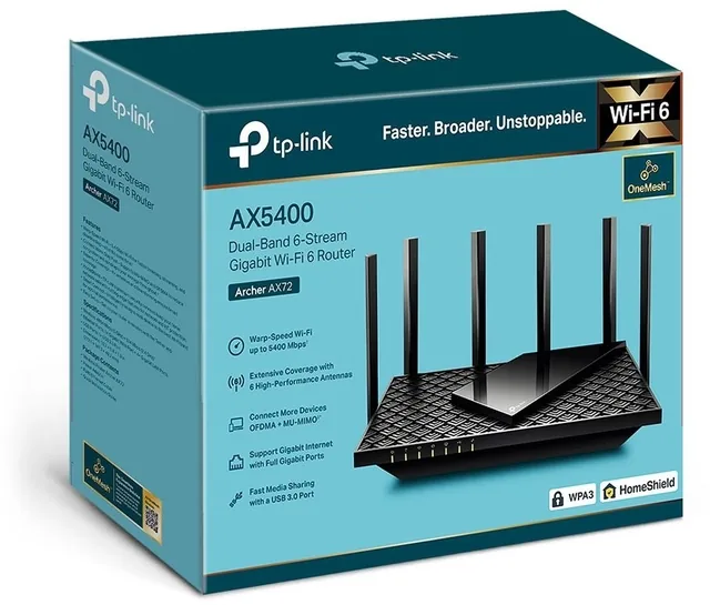 Router TPLink Archer AX72 AX5400 WiFi 6
