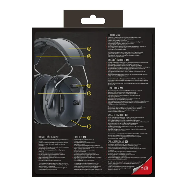 Oorkap 3M WorkTunes Connect en Solar 33dB zwart