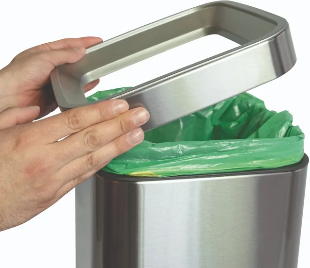 Afvalbak MAUL Prime 15 liter met inwerpopening rvs