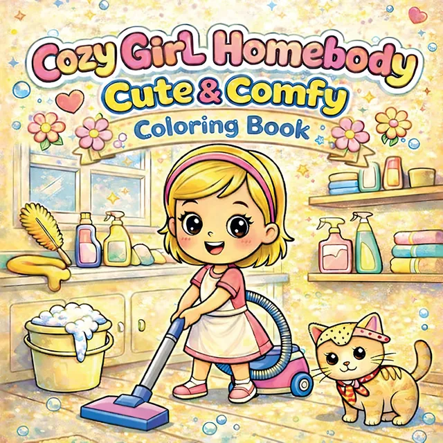 Kleurboek Cozy Girl Homebody Cute en Comfy