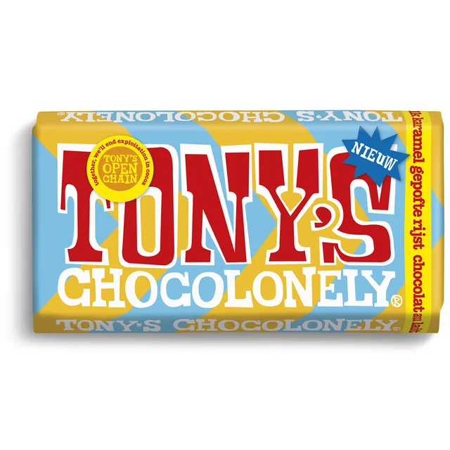 Chocolade Tonys Chocolonely melk kar gepof rijst