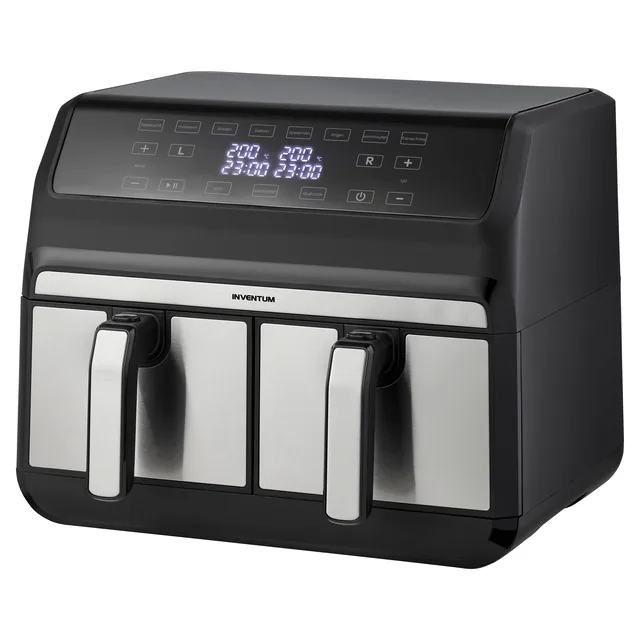 Airfryer Inventum 2x4l 1700w zwart rvs
