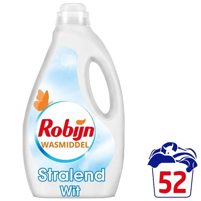 Wasmiddel Robijn vloeibaar 2.6L stralend wit 52sc