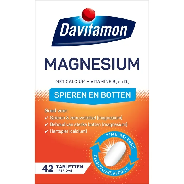 Magnesium Davitamon Spieren Botten 42 st