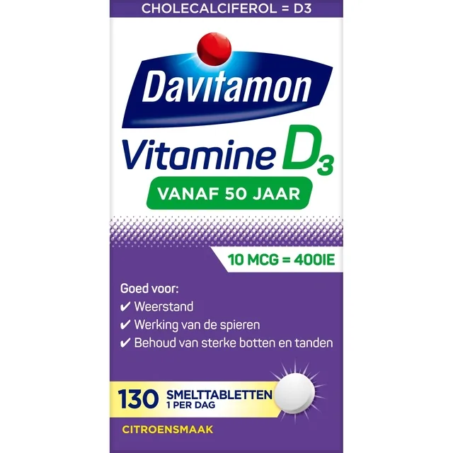 Vitamine D50+ Davitamon 130 smelttablet