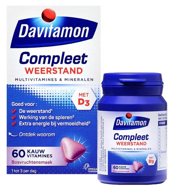 Multi-vitamine Davitamon kauw bosvruchten 60st