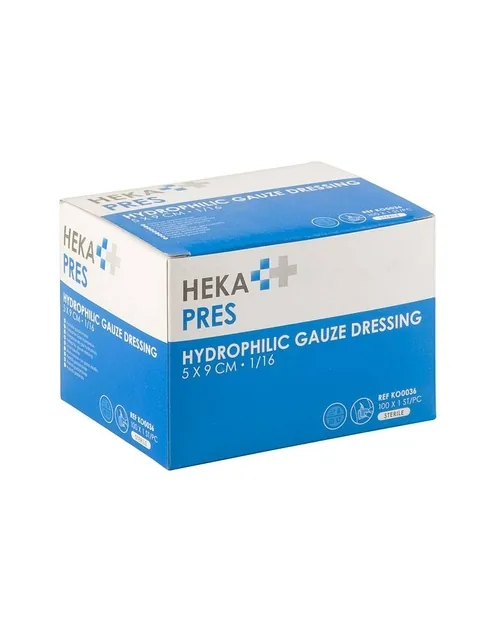 Kompres Hekapres hydrofiel 5x8.5cm steriel