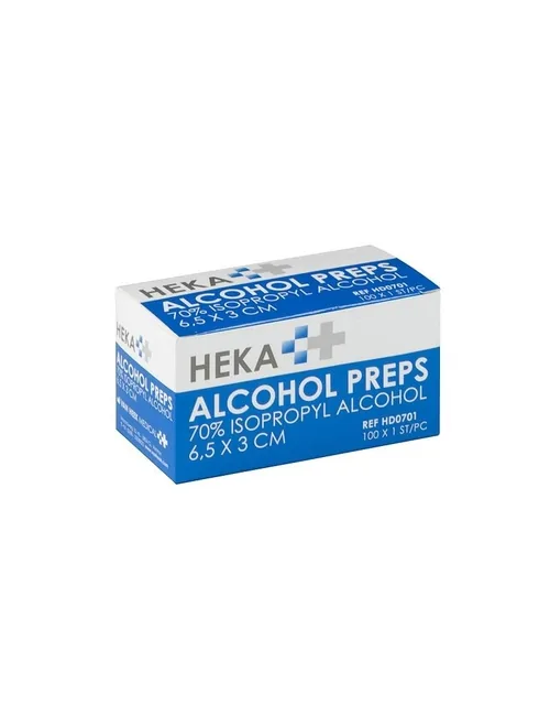 Alcohol doekjes Heka 6.5x3cm niet steriel