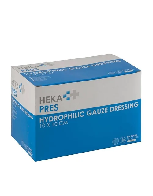 Hydrofiel gaaskompres Hekapres 10x10 steriel