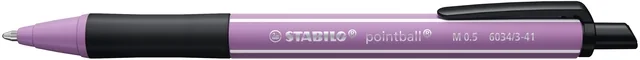 Balpen STABILO pointball Wildfl M grijsviolet