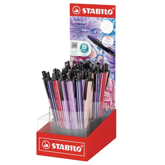 Balpen STABILO pointball Wildfl M assorti