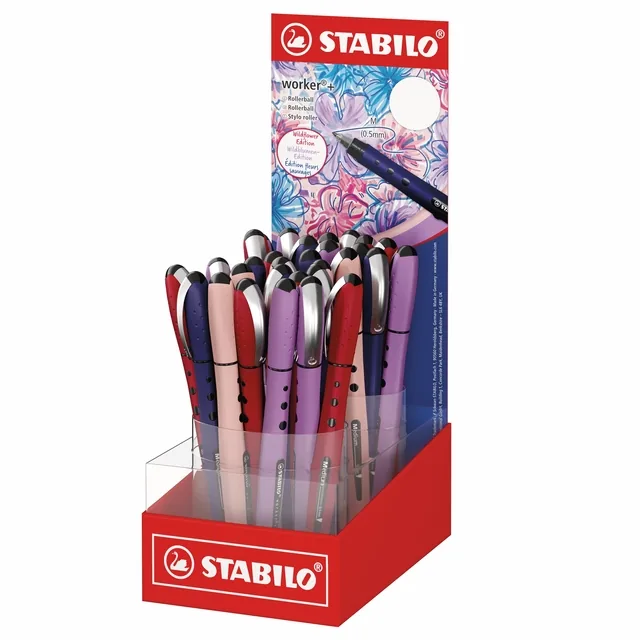 Rollerpen STABILO Worker+ Wildflower assorti