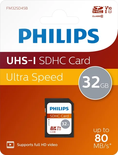 Geheugenkaart Philips Ultra Speed SDHC 32GB