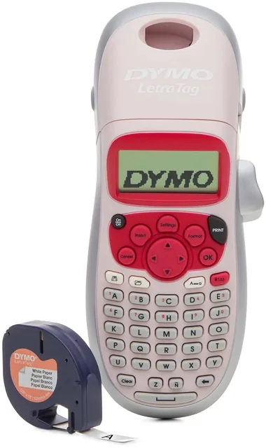 Labelprinter Dymo LetraTag 100H abc 12mm roze