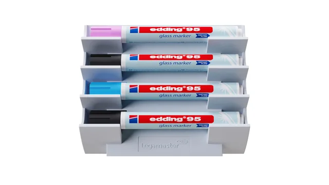 Glasbord markerhouder Legamaster warm grey