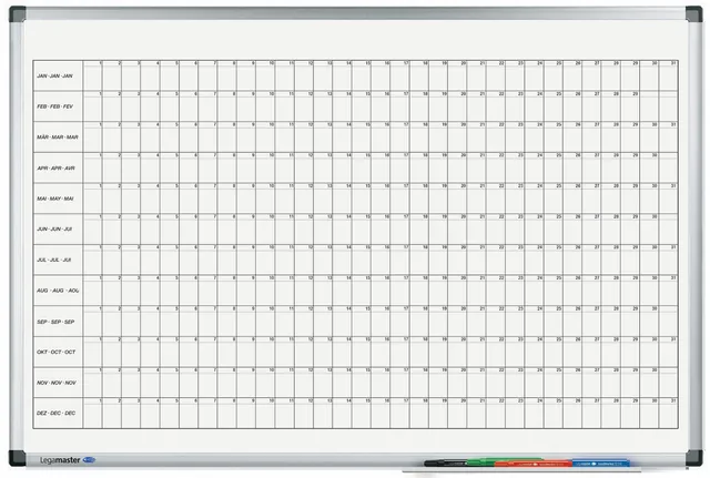 Jaarplanner Legamaster PREMIUM horizontaal 60x90cm