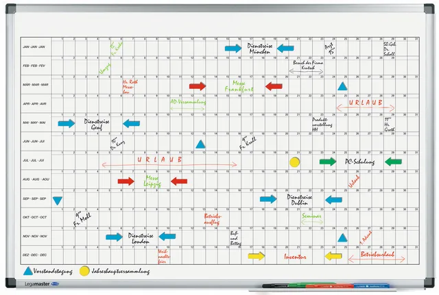 Jaarplanner Legamaster PREMIUM horizontaal 60x90cm