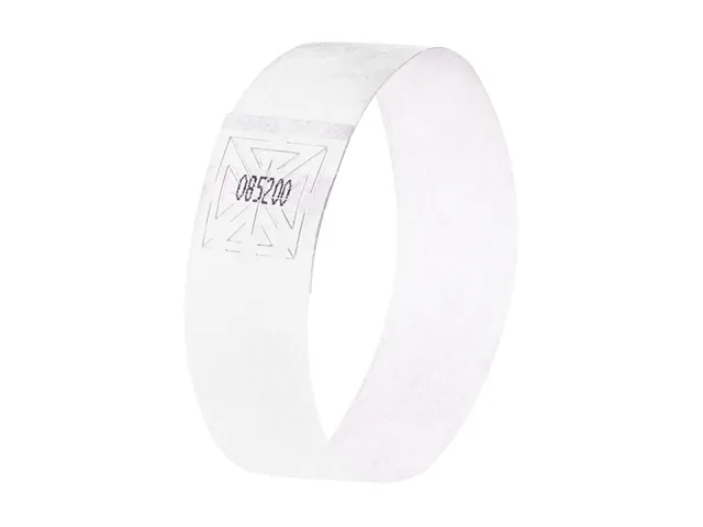 Evenementenbandjes Sigel 255x25mm wit 120st