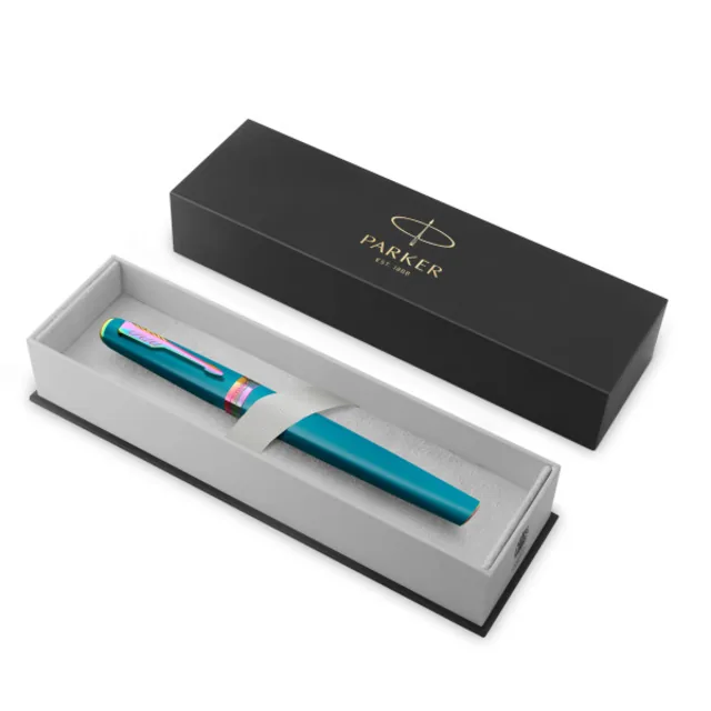 Rollerpen Parker Meridian RBT F groenblauw