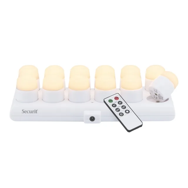 Theelicht Securit Amsterdam LED 12 stuks wit