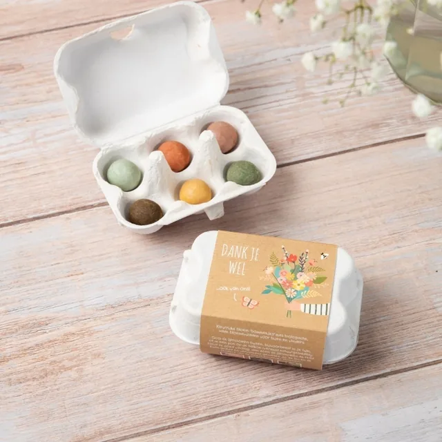 Giftbox Blossombs Dank je wet 6 zaadbommetjes