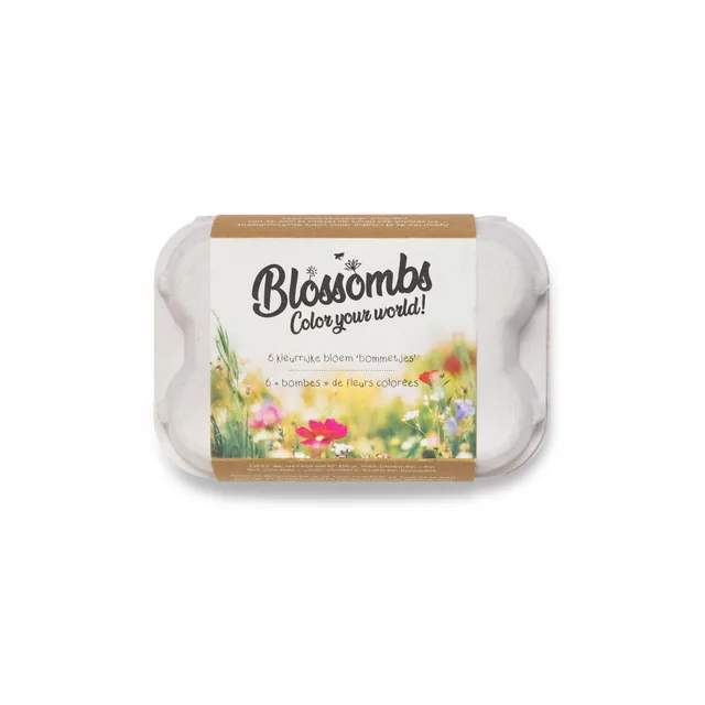 Giftbox Blossombs eierdoosje à 6 zaadbommetjes