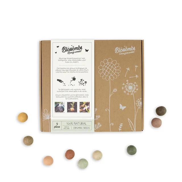 Giftbox Blossombs box à 9 zaadbommetjes