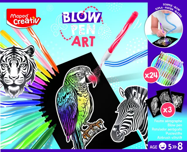 Blowpen Maped Art Creatief met 24 kleuren