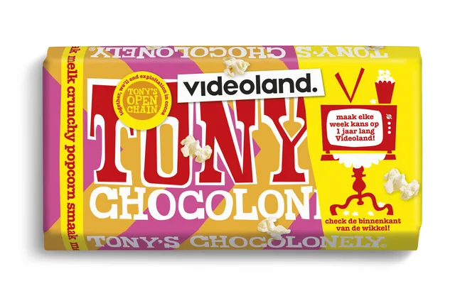 Chocolade Tonys Chocolonely melk popcorn 180 gram