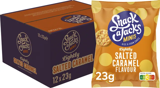Mini rijstwafels Snack-a-Jacks salted caramel