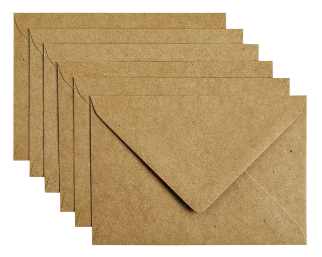 Envelop Papicolor C6 114x162mm kraft bruin