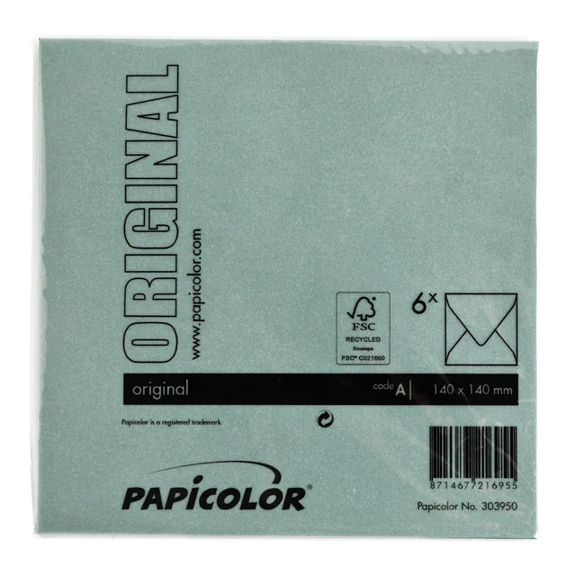 Envelop Papicolor 140x140mm dennengroen