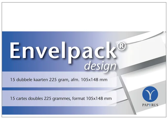 Dubbele kaart Papyrus Envelpack A6 105x148mm wit