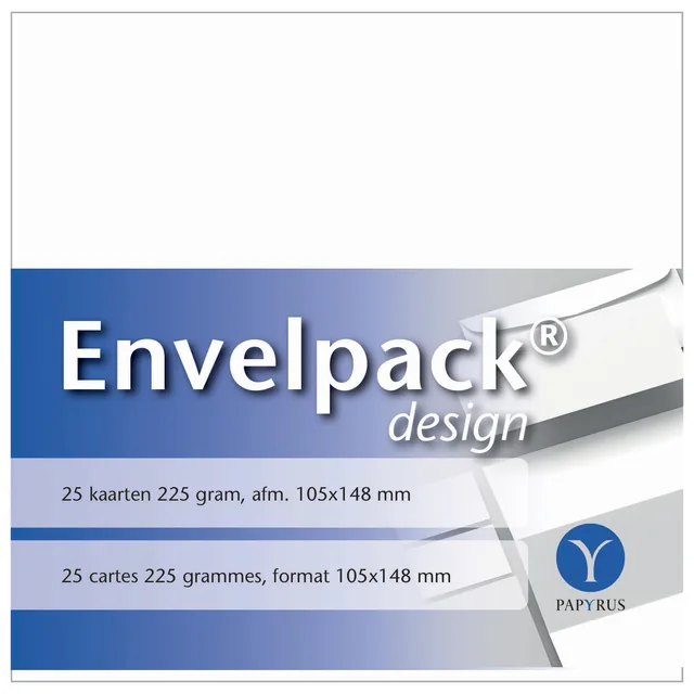 Enkele kaart Papyrus Envelpack A6 105x148mm wit