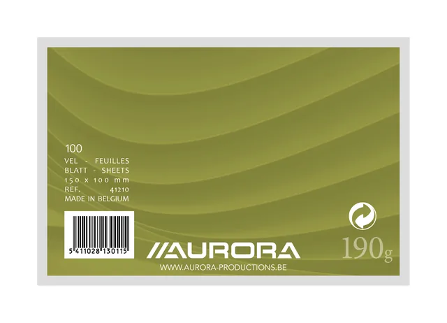 Systeemkaart Aurora 150x100mm blanco 190gr wit