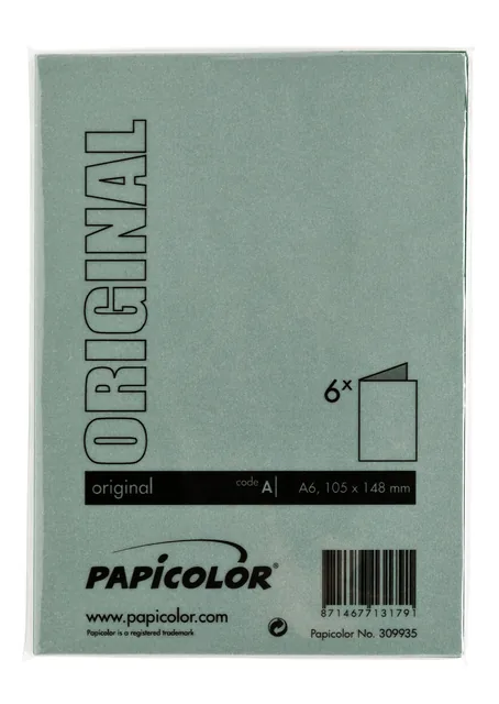 Correspondentiekaart Papi dubbel A6 dennengroen