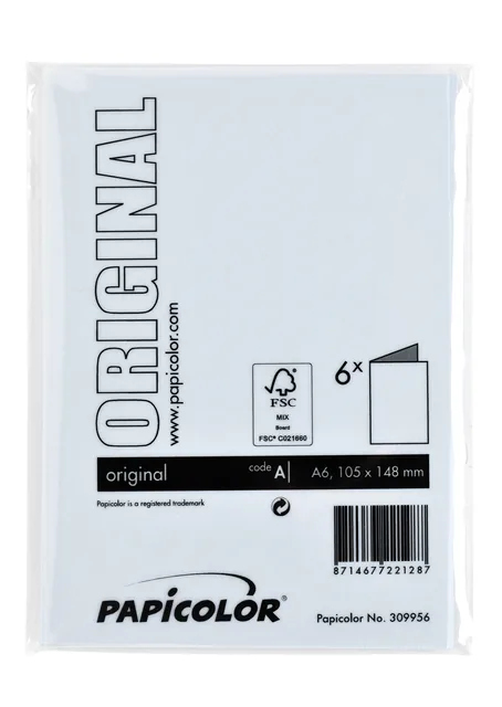 Correspondentiekaart Papi dubbel A6 babyblauw
