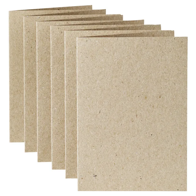 Correspondentiekaart Papi dubbel A6 kraft grijs